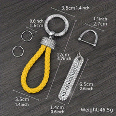 Anti lost Keychain Phone Number Tag Keyring For Women Men