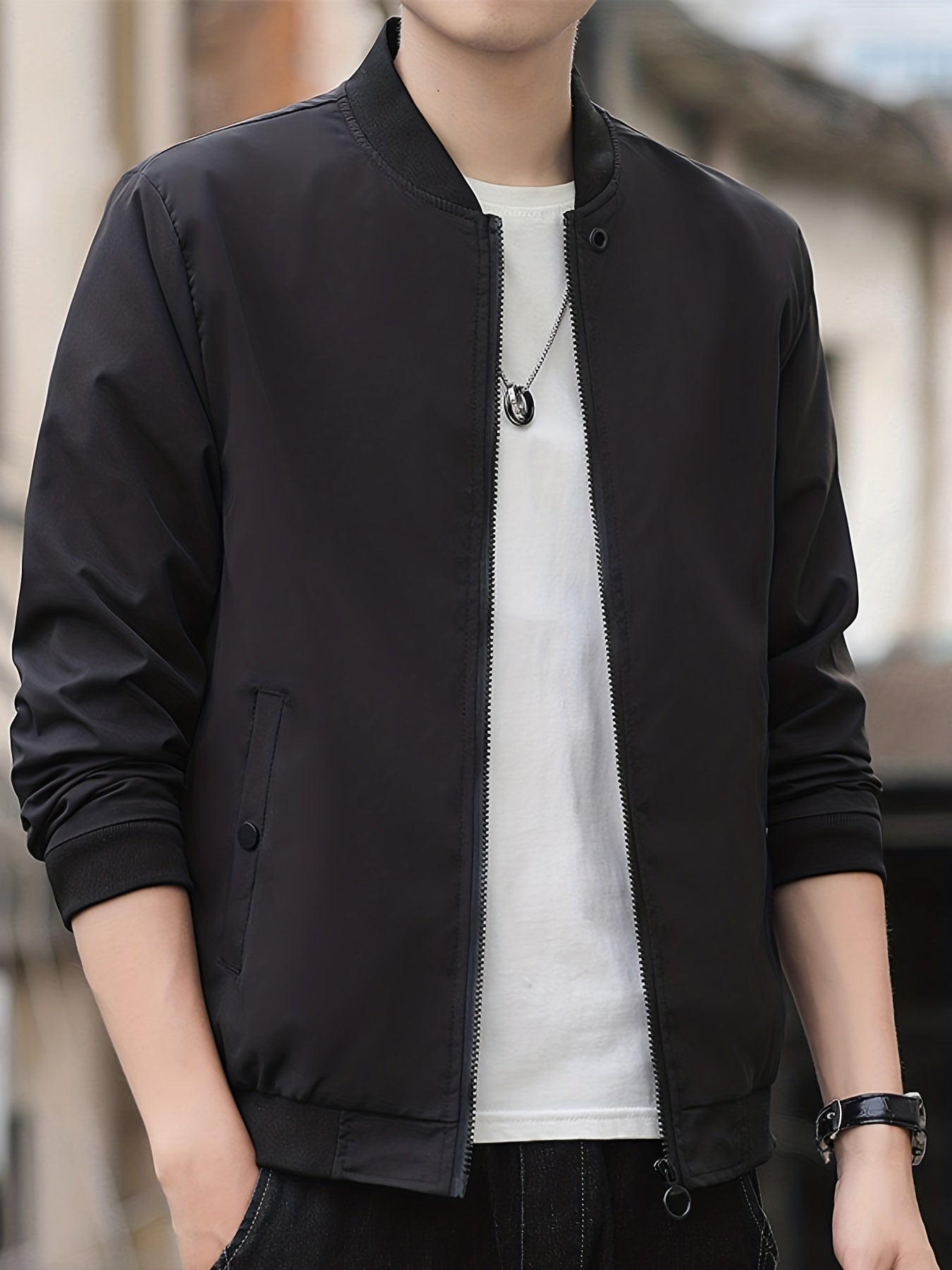 Men's Lightweight Zip Up Windbreaker Jacket