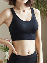 Women's Comfort Push Up Vest Style Sports Bra