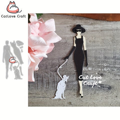 1pc Paris Lady Metal Cutting Dies Scrapbooking DIY Mold Craft Embossing Die Cuts