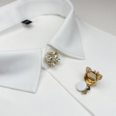 Butterfly Rhinestone Embellished Button-Up Cover Shirts for Men and Women