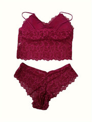 Girls Lace Padded Tank Top & Briefs Set for 14-18 Y