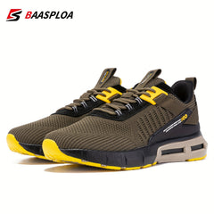 Baasploa Men's Knit Running Shoes - Soft Sole Sneakers for Jogging