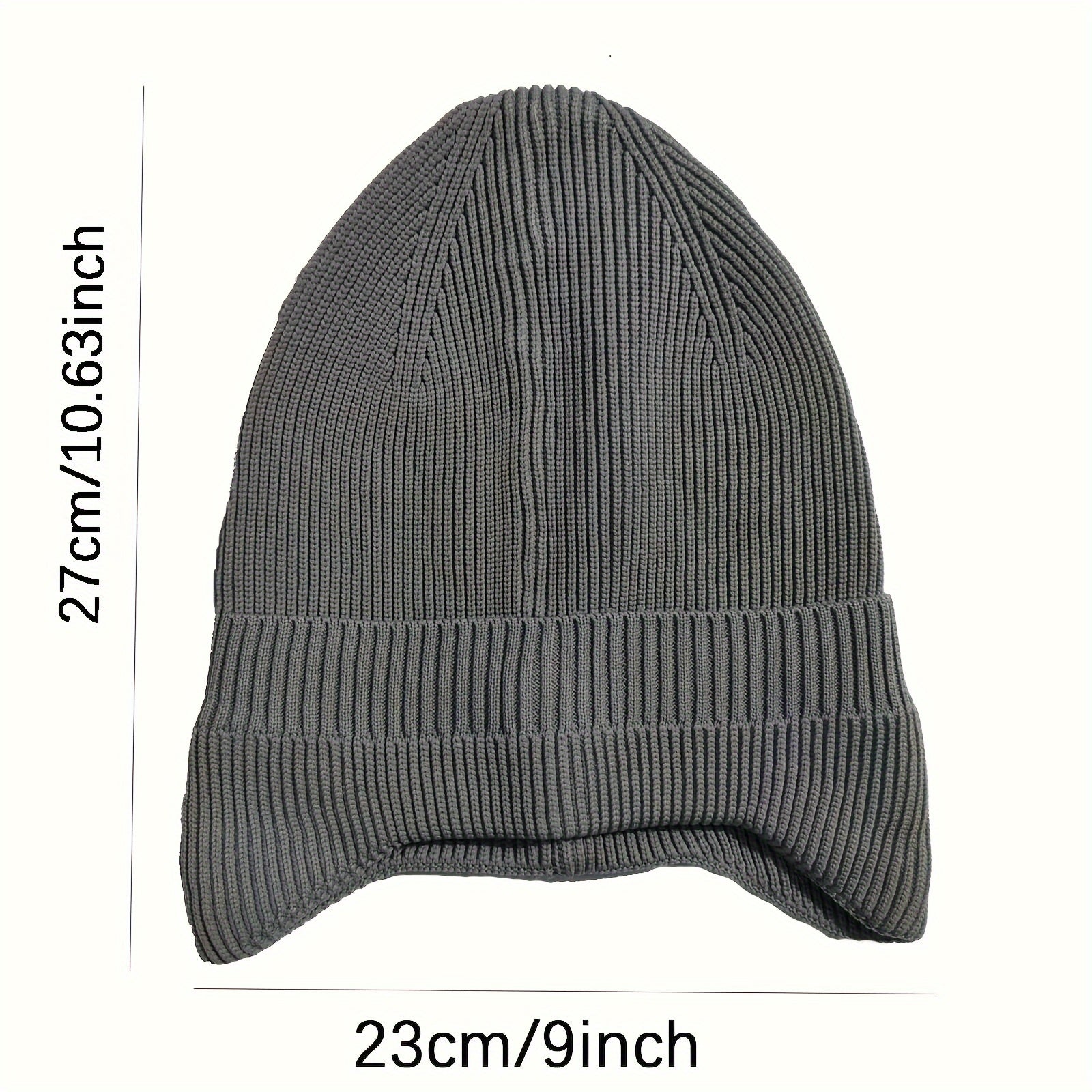 Men Winter Beanie Hat Warm Thicken Lined Cuffed Earflap Ski Hat