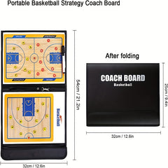 Basketball Coaching Board Magnetic Clipboard Kit Portable Strategy Coach Board