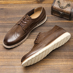 Men's Brogue Low Top Dress Shoes Non Slip Formal Shoes