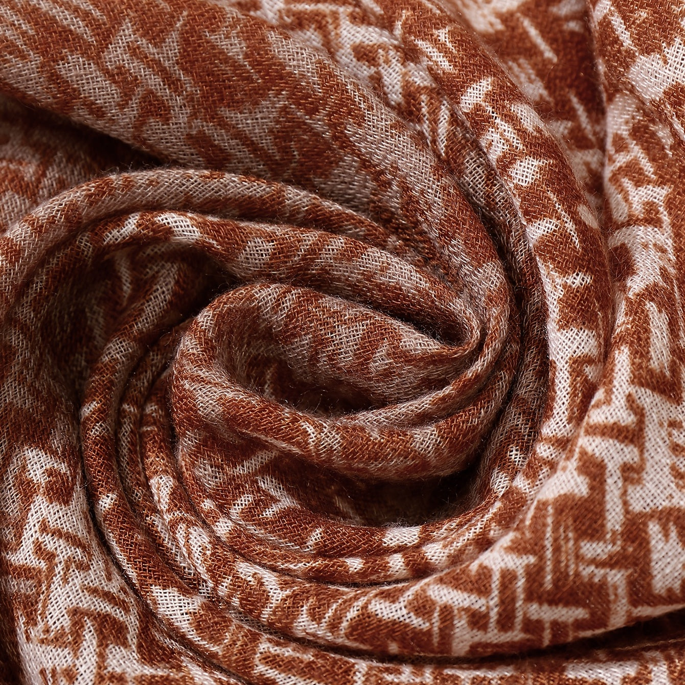 Light Brown Houndstooth Scarf Fall Winter Scarves For Women