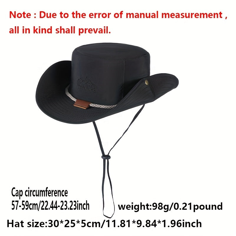 Casual Rolled Brim Sun Hat Lightweight Hiking Fishing Boonie Hat