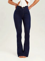 Vintage Style Butt Lifting Flare Jeans Women's Stretchy Bootcut Pants