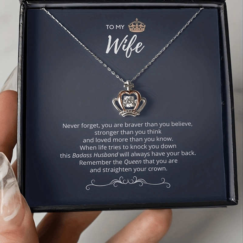 Luxurious Crown Necklace for Wife - Gift from Husband