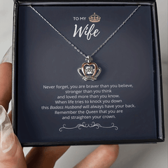 Luxurious Crown Necklace for Wife - Gift from Husband
