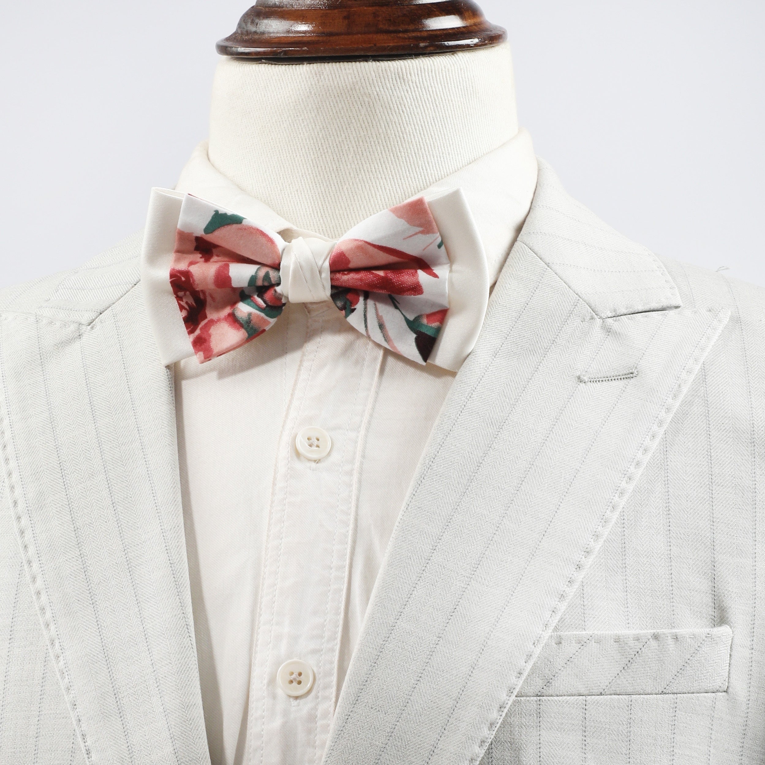 Men's Banquet Flower Double Layer Neck Pullover Bow Tie