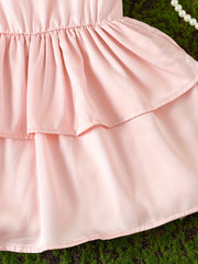 Baby Girl's Bow Layered Sleeveless Dress