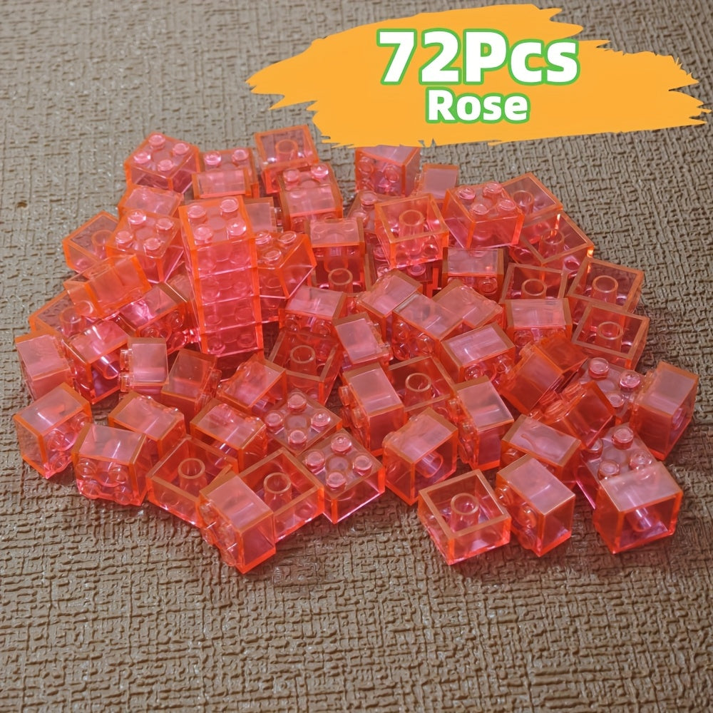 2x2 Transparent Colored High Brick Gift for Building Enthusiasts
