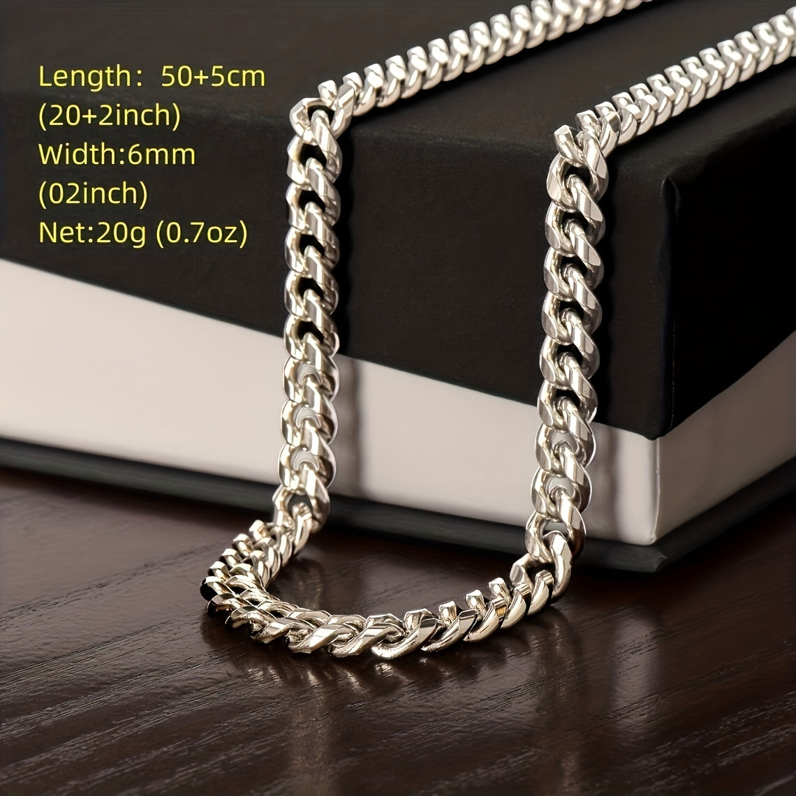 Stylish Hip Hop Chain Necklace Stainless Steel Decorative Accessories