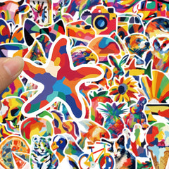 50pcs Graffiti Painted Stickers DIY Laptop Skateboard Phone Case Car Hel