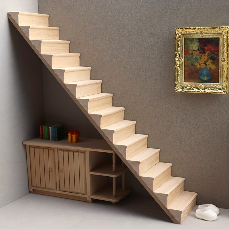 Mini Railless Stairs Doll House Decoration