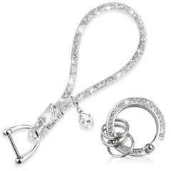 Crystal Bracelet Keychain Purse Bag Backpack Car Charm