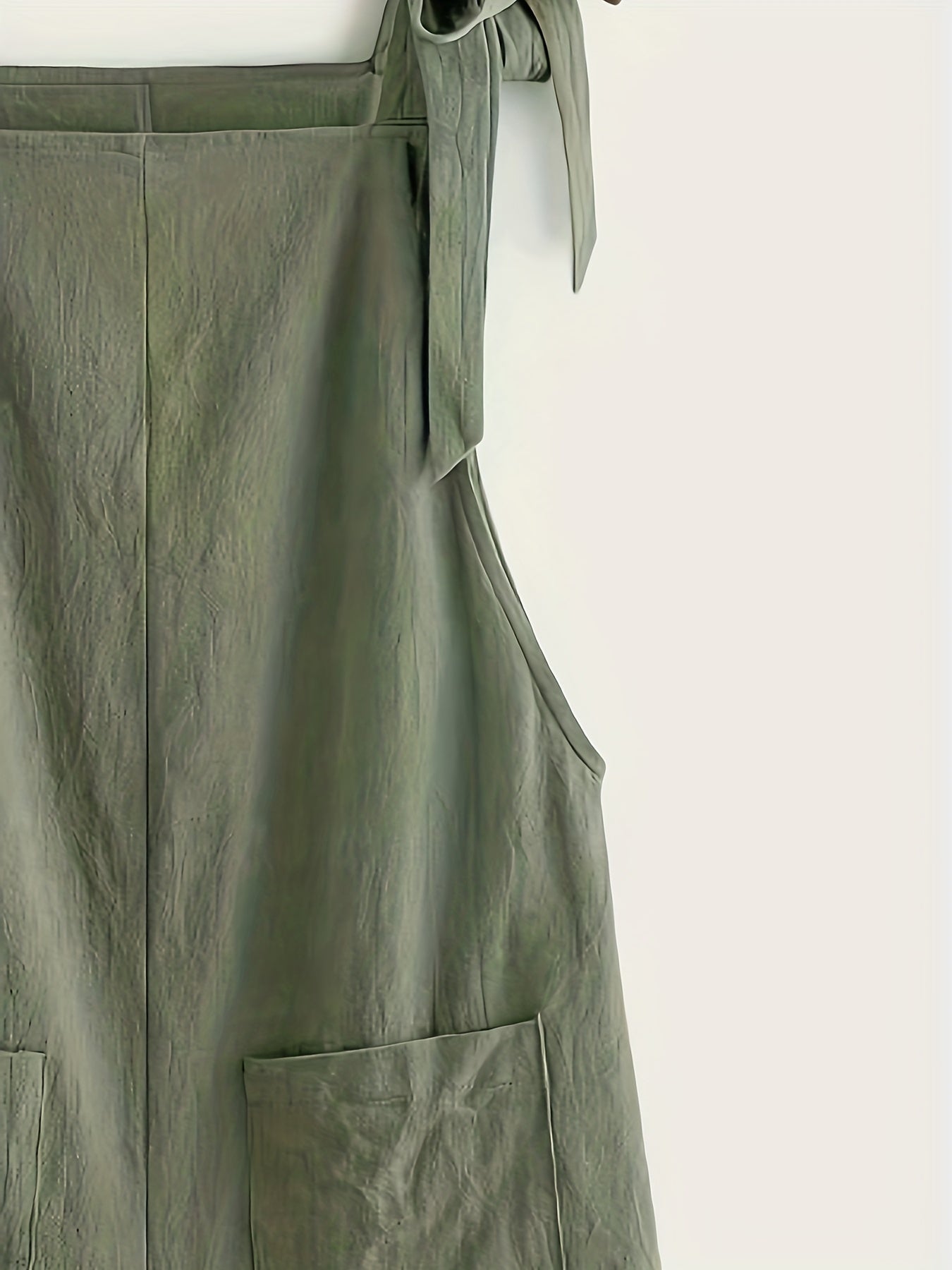Solid Knot Strap Jumpsuit with Pockets