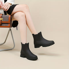 Women's Non slip Rain Boots Waterproof Ankle Boots Wear Resistant Water Shoes