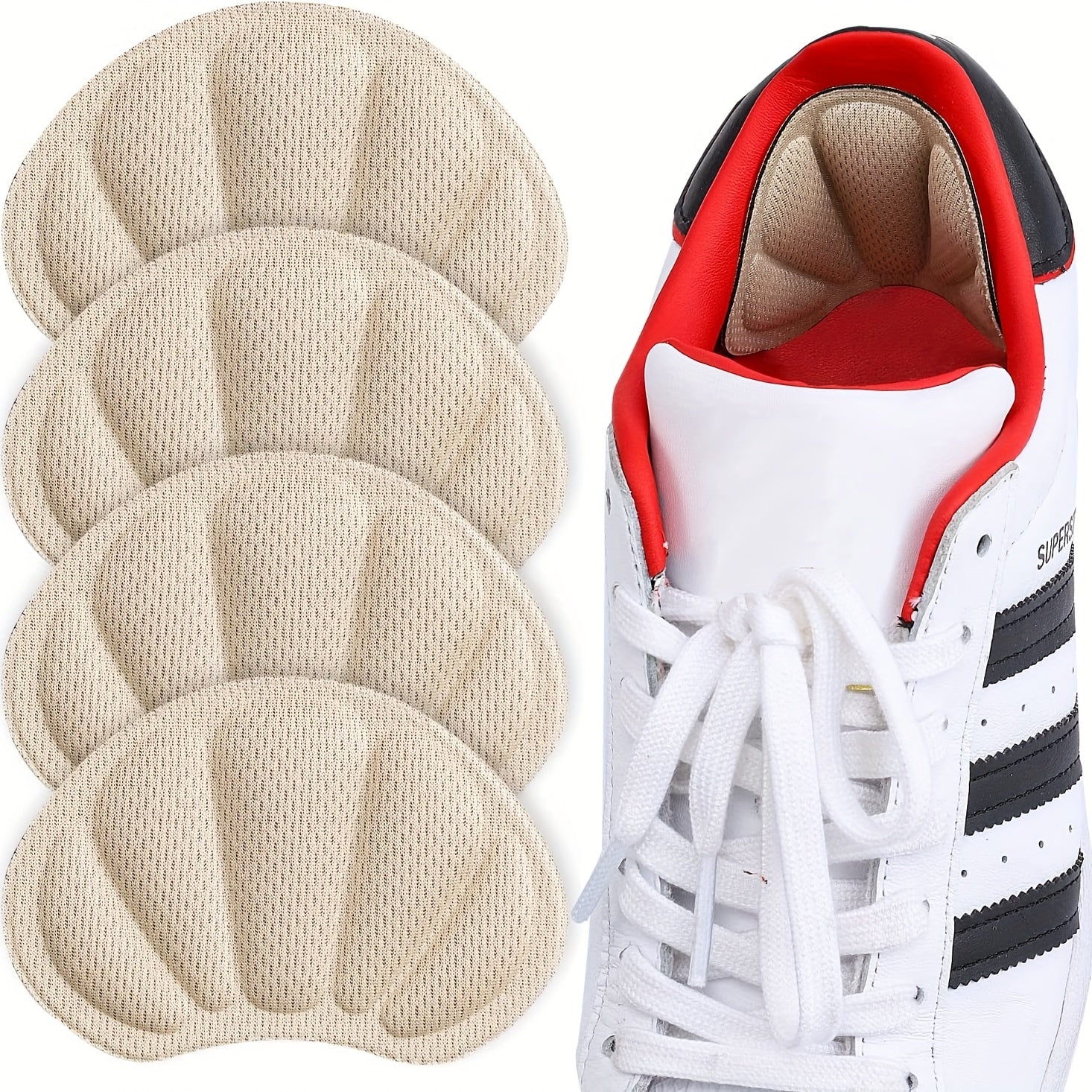 Heel Cushion Inserts Mesh Grips Pads Adhesive Guards Liners Reusable