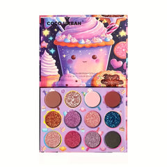 Lovely Ice Cream 12 Eyeshadow Palette Glitter Matte Finish
