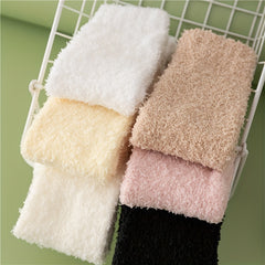 6 Pairs Fuzzy Leg Warmers Warm & Comfy Plush Socks Women's Stockings