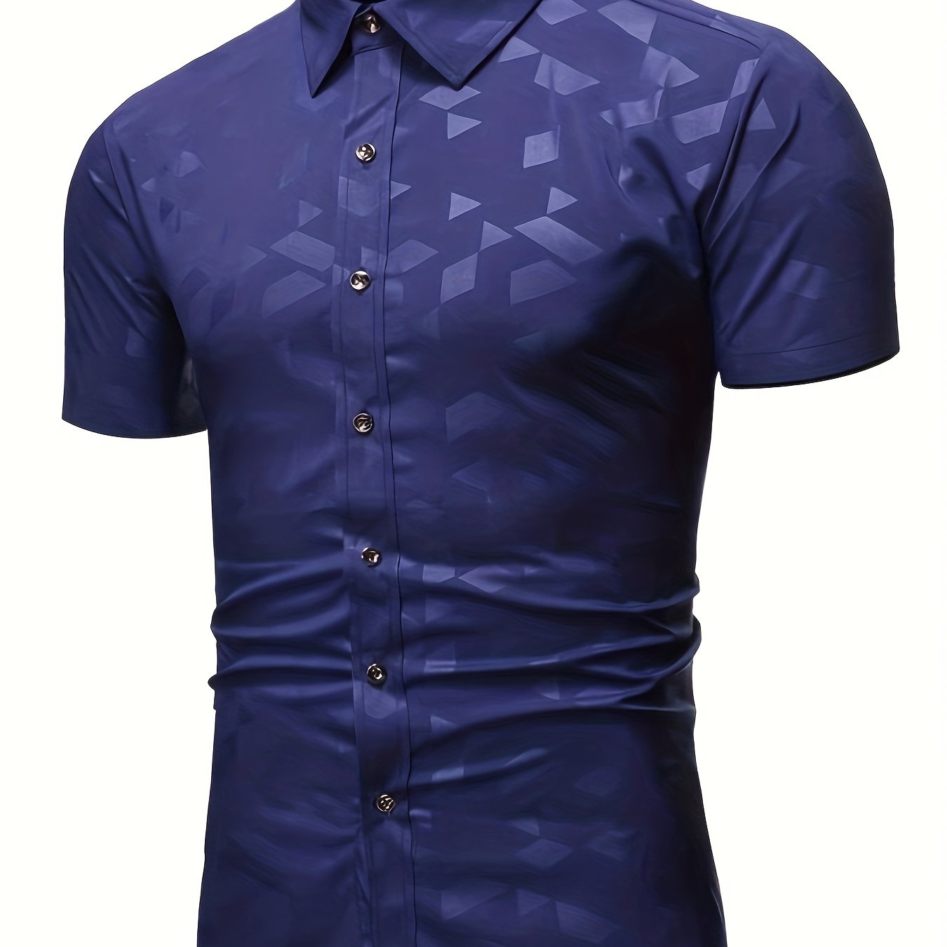 Abstract Pattern Slim Fit Short Sleeve Hawaiian Shirt for Men