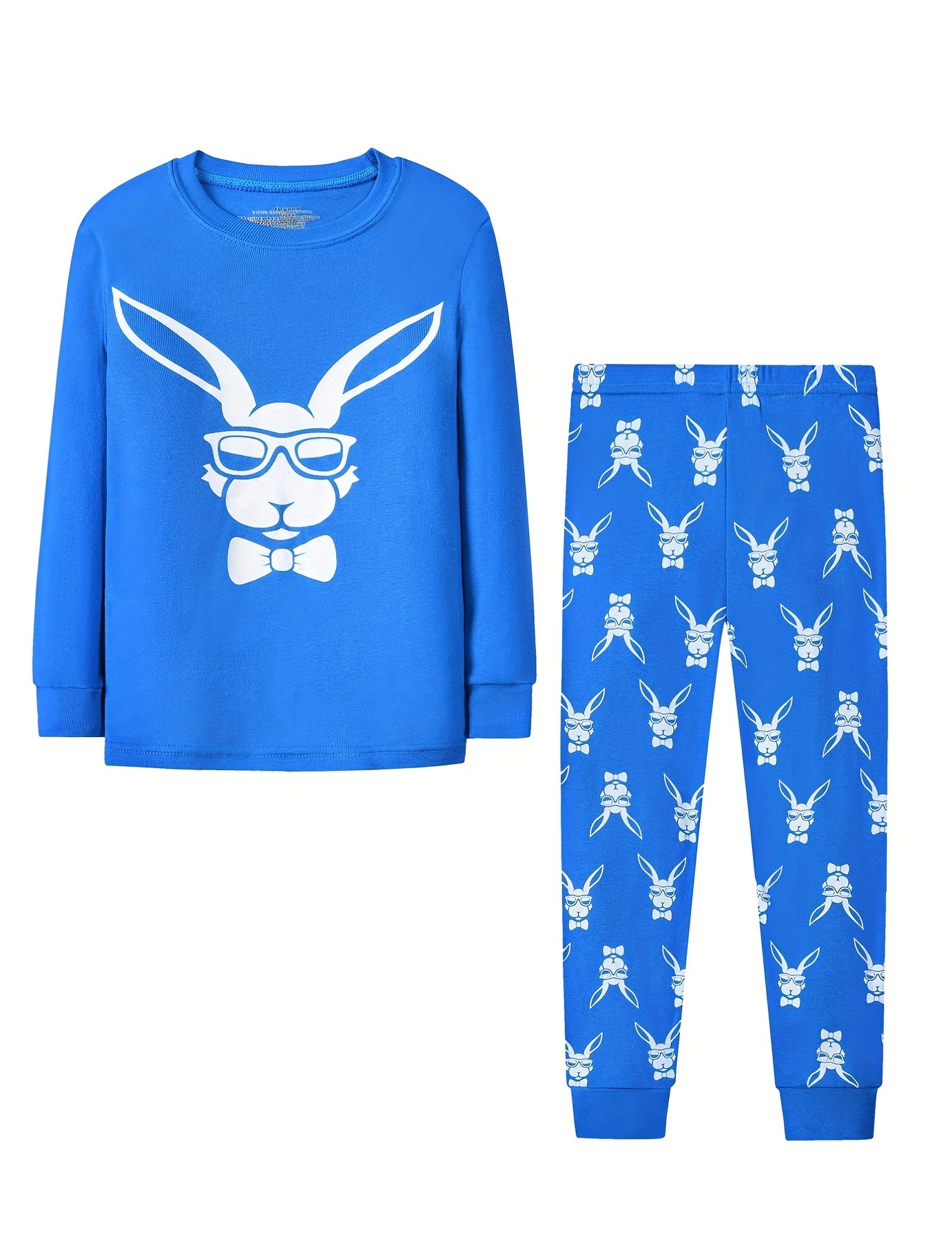 Boys Luminous Easter Rabbit Pajama Set - Long Sleeve Top & Pants