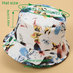 Classic Streetwear Bird Print Windproof Bucket Hat