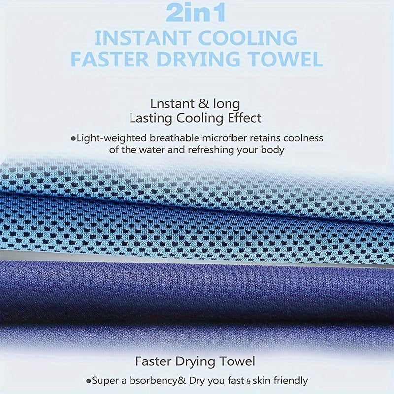 4pcs Soft Breathable Cooling Sports Towel 40 x 12 Quick Drying Microfiber Towel