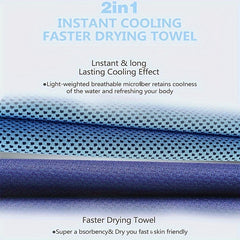 4pcs Soft Breathable Cooling Sports Towel 40 x 12 Quick Drying Microfiber Towel