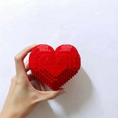 Red Heart Building Blocks Set - Perfect Valentine's Gift