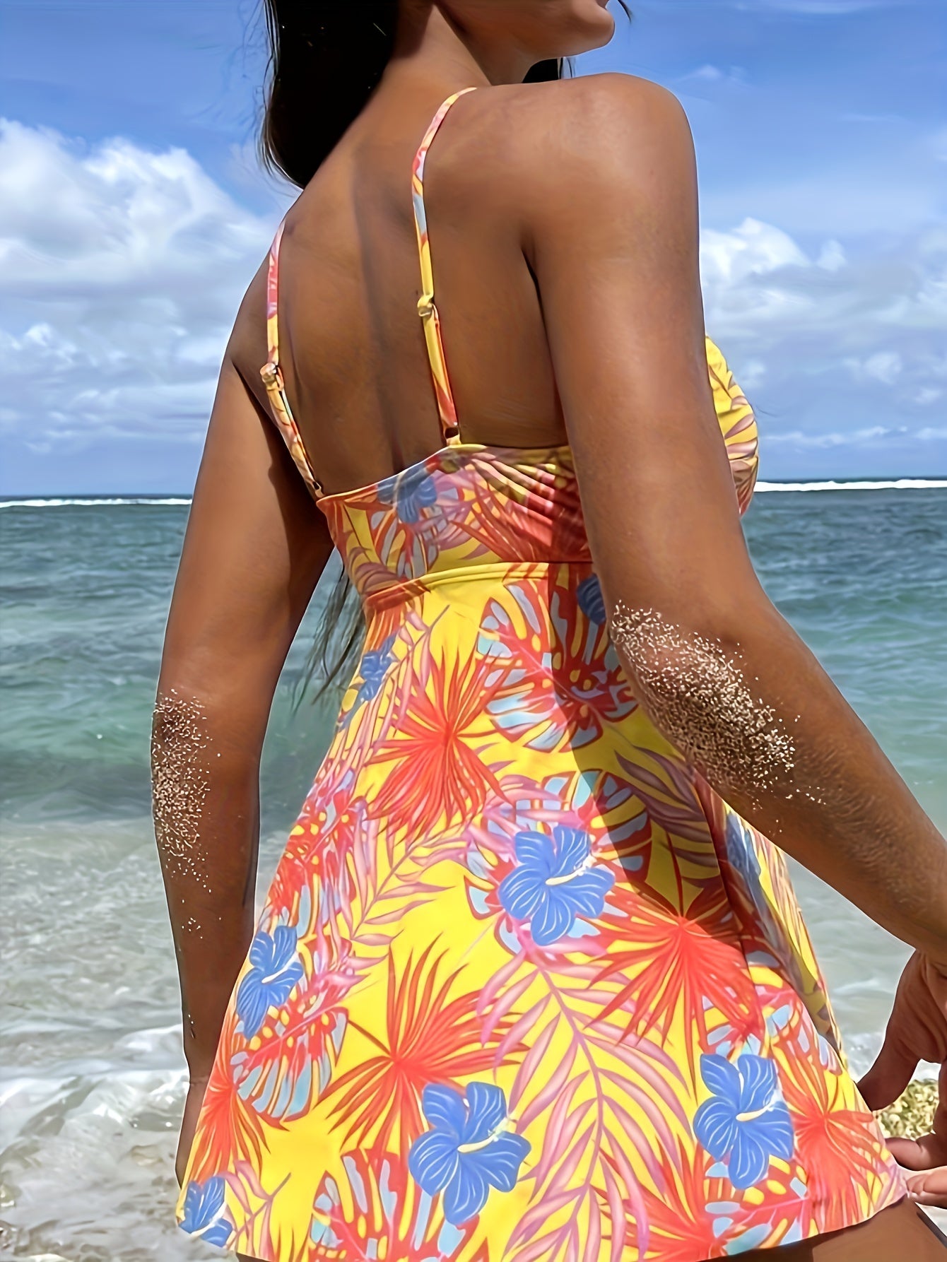 V Neck Tankini Set