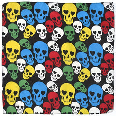 Polyester Skull Print Square Scarf Hip Hop Street Dance Halloween Scarf