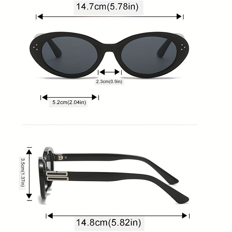 Men's Small Cat Eye Sunglasses UV Protection For Holiday Beach
