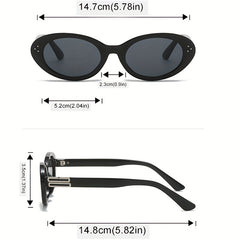 Men's Small Cat Eye Sunglasses UV Protection For Holiday Beach