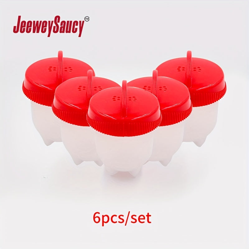 6pcs Silicone Egg Cups Egg Cooker Non Stick Egg Poaching Cups Kitchen Gadgets