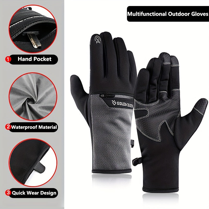 Waterproof Skiing Gloves for Men and Women - Touch Screen - Anti-Skid