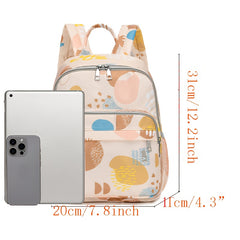 Stylish Lightweight Diaper Backpack Abstract Design Multifunctional