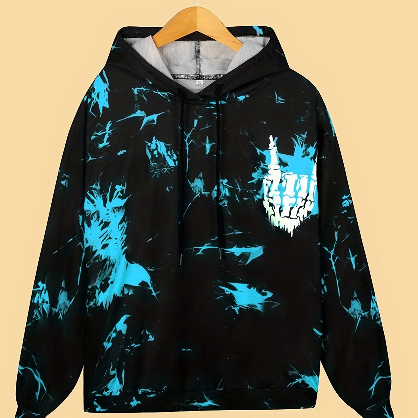 Halloween Skeleton Graphic Long Sleeve Hooded Sweatshirt Women's Sports Hoodie