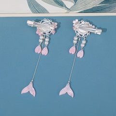 Vintage Chinese Style Faux Pearl Tassel Hairpin