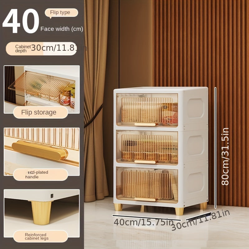 1pc Storage Cabinet Drawer Wardrobe Toy Sundries Household Plastic Storage Box