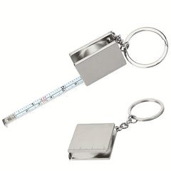 1pc Retractable Ruler Tape Key Chain Outdoor Camping Hiking