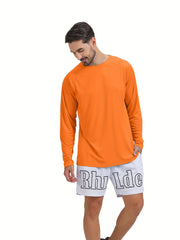 Men's UPF 50 Sun Protection Long Sleeve T Shirt Quick Dry Outdoor Fishing Tops