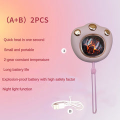 Portable Mini Heater with Night Light, 1200mAh Battery