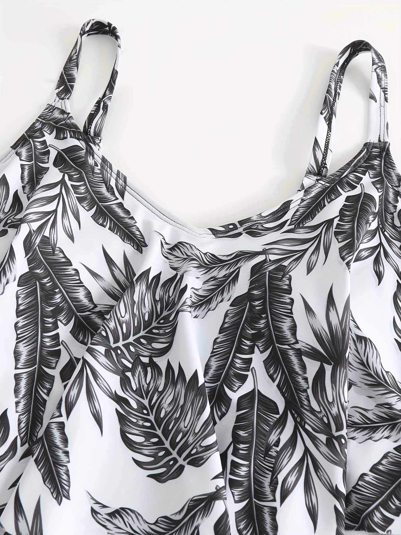 Women's Plus Size Tropical Print Tankini Set