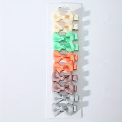 10pcs Bowknot Hair Clips & Headpins for Baby Girls Hair Accessory