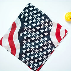 Flag Print Bandana Cotton Neckerchief Hip Hop Square Scarf