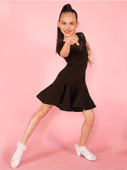 Latin Dance Dress Girls Performance Gymnastics Practice Suit